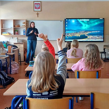 Profilaktycy z komisariatu na Wyżynach edukują dzieci o bezpieczeństwie