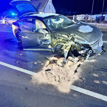 Wypadek dwóch pojazdów na DK 25. Jedna osoba trafiła do szpitala